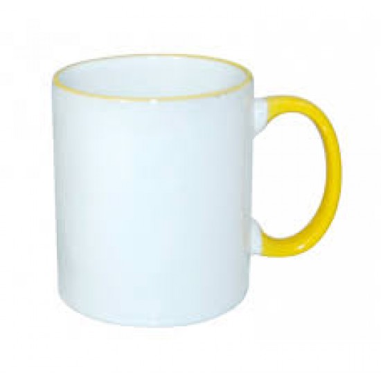 Sublimation Rim Mug Yellow (China)